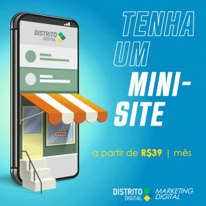 Mini Site Distrito Digital - a partir de R$ 39 por mês
