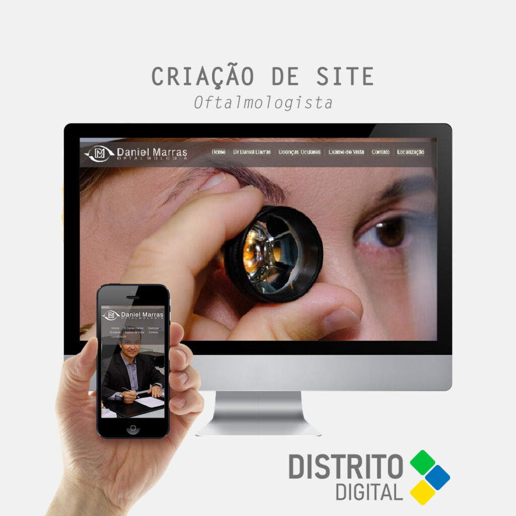 Criação de site médico oftalmologista Dr Daniel Marras
