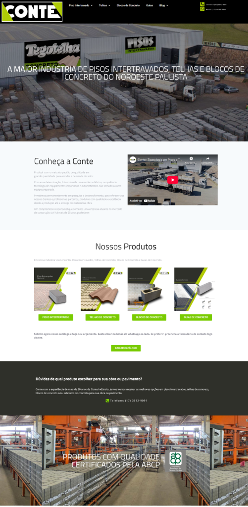 Site da Conte Indústria