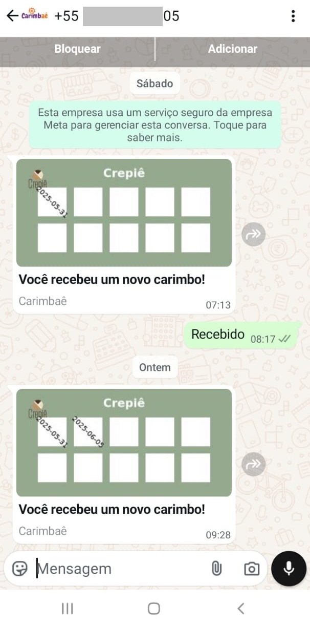 Cartão de Fidelidade no WhatsApp - caso mostrando na prática o Carimbaê